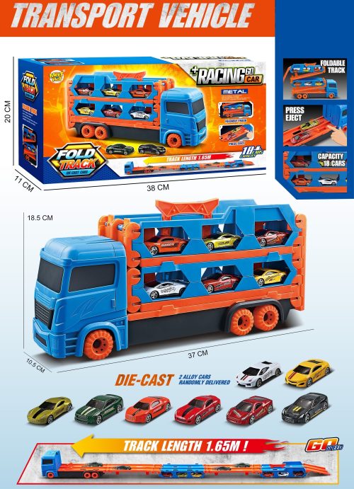 Kamion tegljač sa metalnim autima